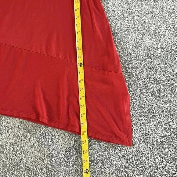 Eileen Fisher Asymmetric Jersey Top Women’s M Burnt Orange Boho Artsy Lagenlook - Picture 7 of 14